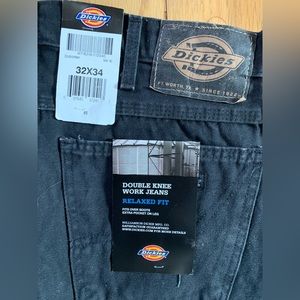 Dickies Black double knee work jeans. NEW With tags. 32x34